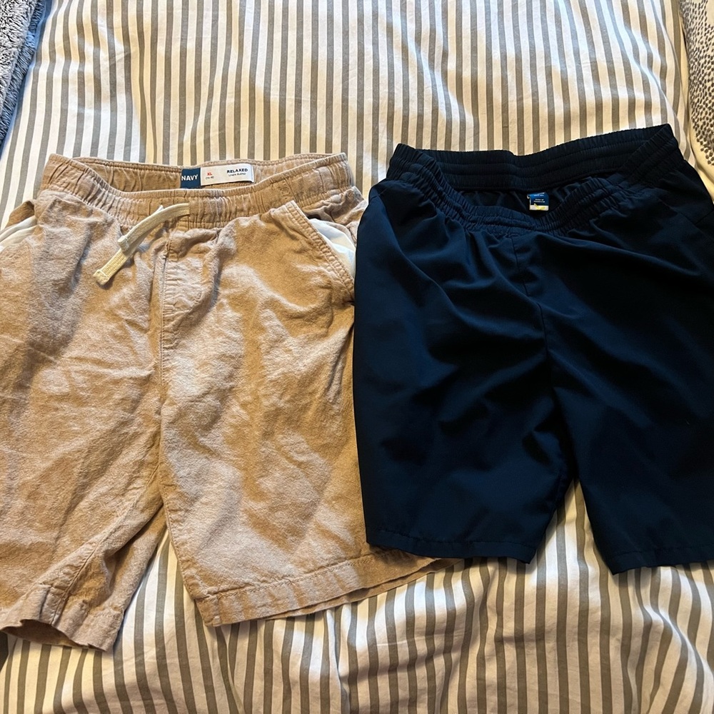 Old Navy Kids Beige and Navy Shorts Duo